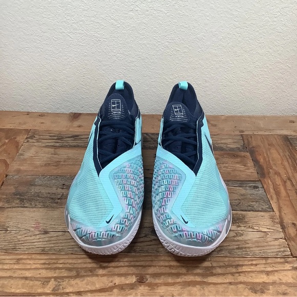 Nike Court React Vapor NXT Tennis Shoes Womens 10 Glacier Ice Navy CV0742-402 - Picture 2 of 7